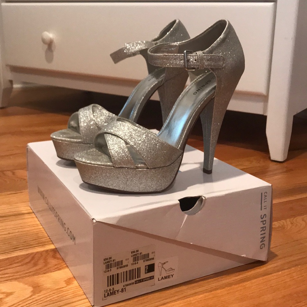 Gorgeous Silver Prom Heels